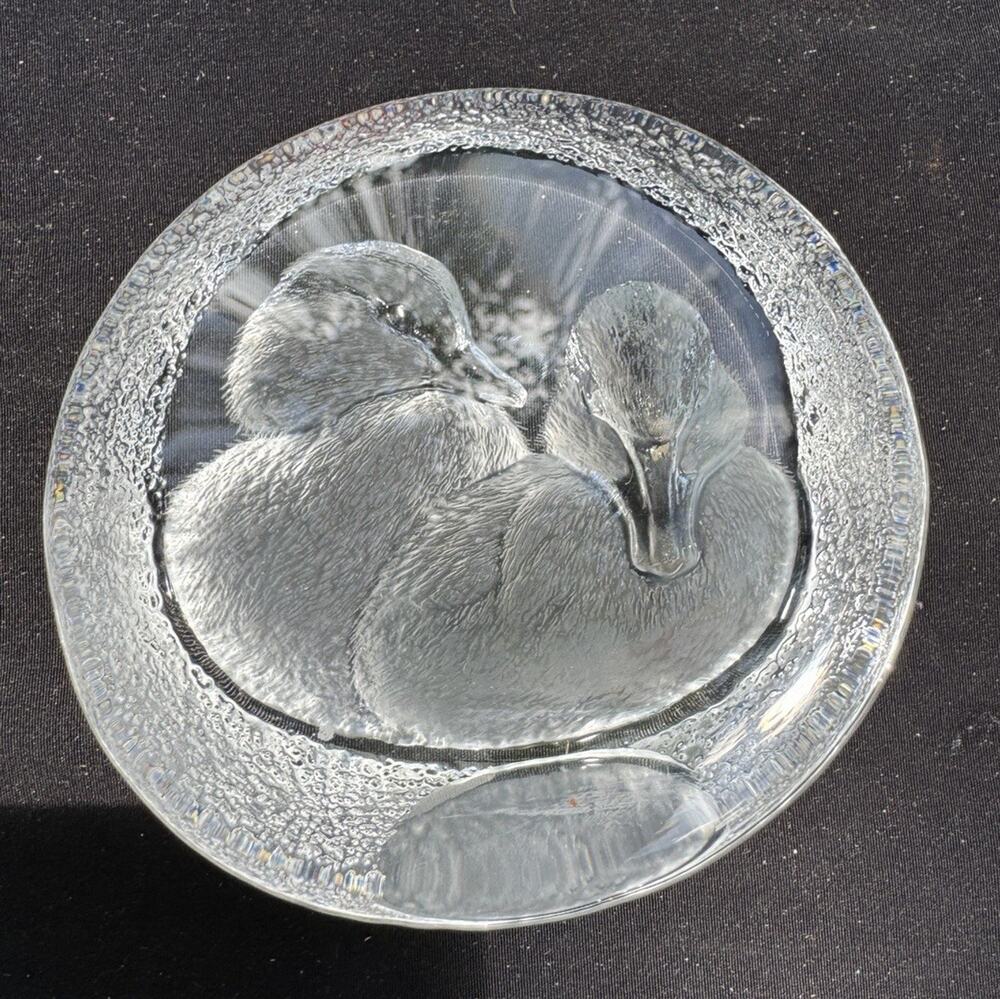 Mats Jonasson Crystal Ducklings Sculpture wildlife signature collecti Sweden A58